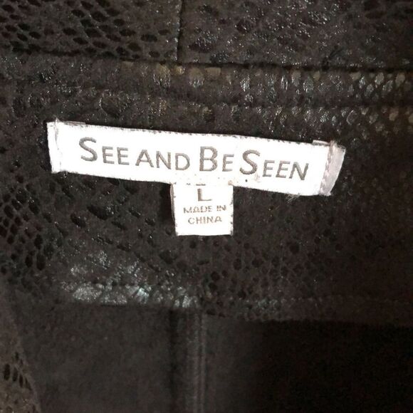 See And Be Seen faux suede Black Jacket - Picture 6 of 14